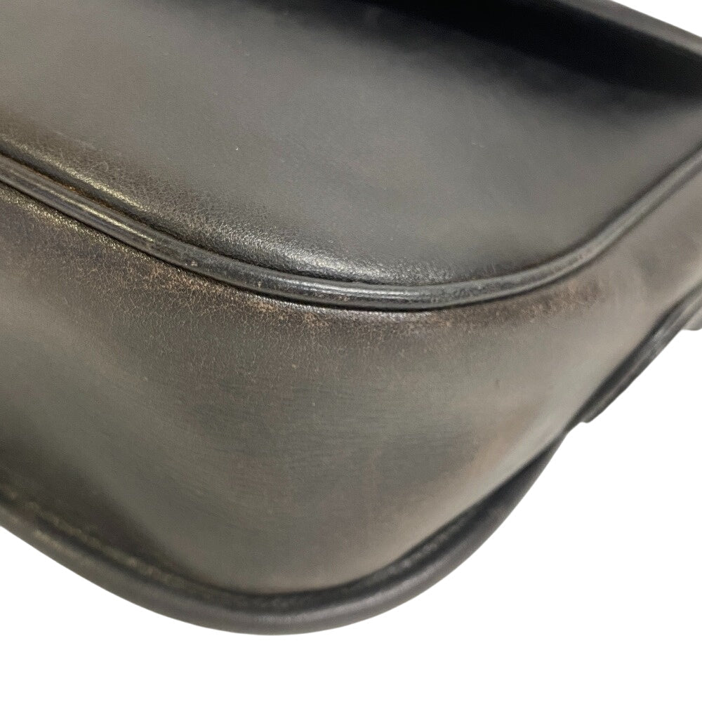 CELINE Shoulder Bag leather black Vintage Crossbody Triomphe