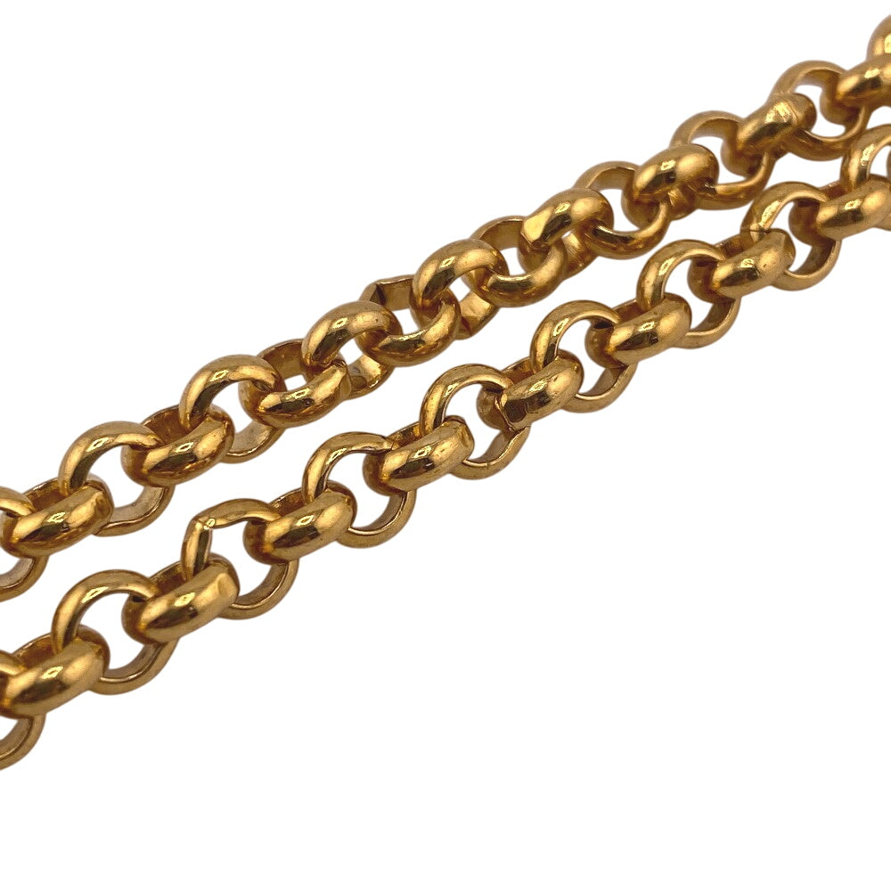 CHANEL Necklace 96P Gold Plated gold 7 hooks COCO Mark Icon Matelasse Women