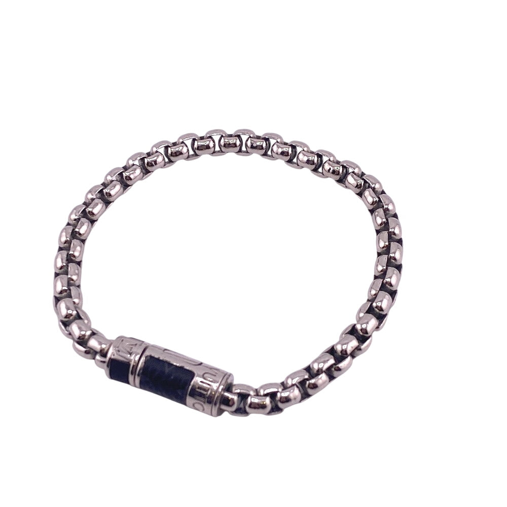 LOUIS VUITTON bracelet Silver Silver Chain Monogram Eclipse Women