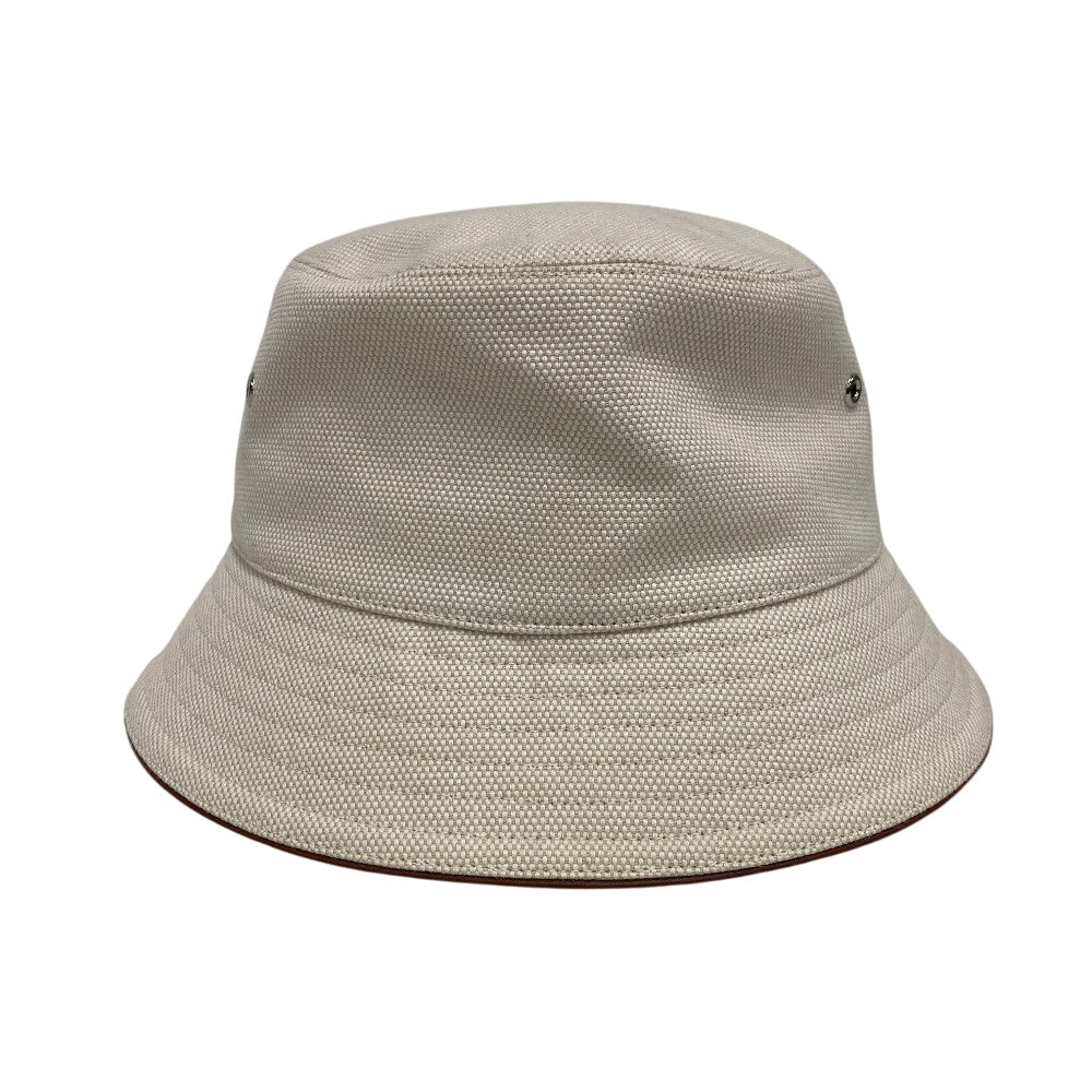 BURBERRY hat 8057401 Cotton, Leather beige Bucket hat Horse ferry Women(Unisex) M