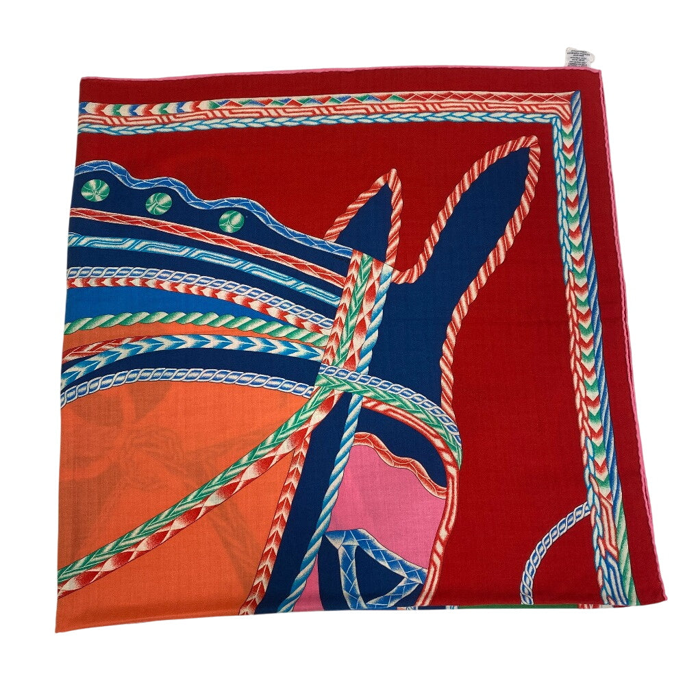 HERMES scarf Cashmere, Silk Red Carre140 Robe du Soir Women