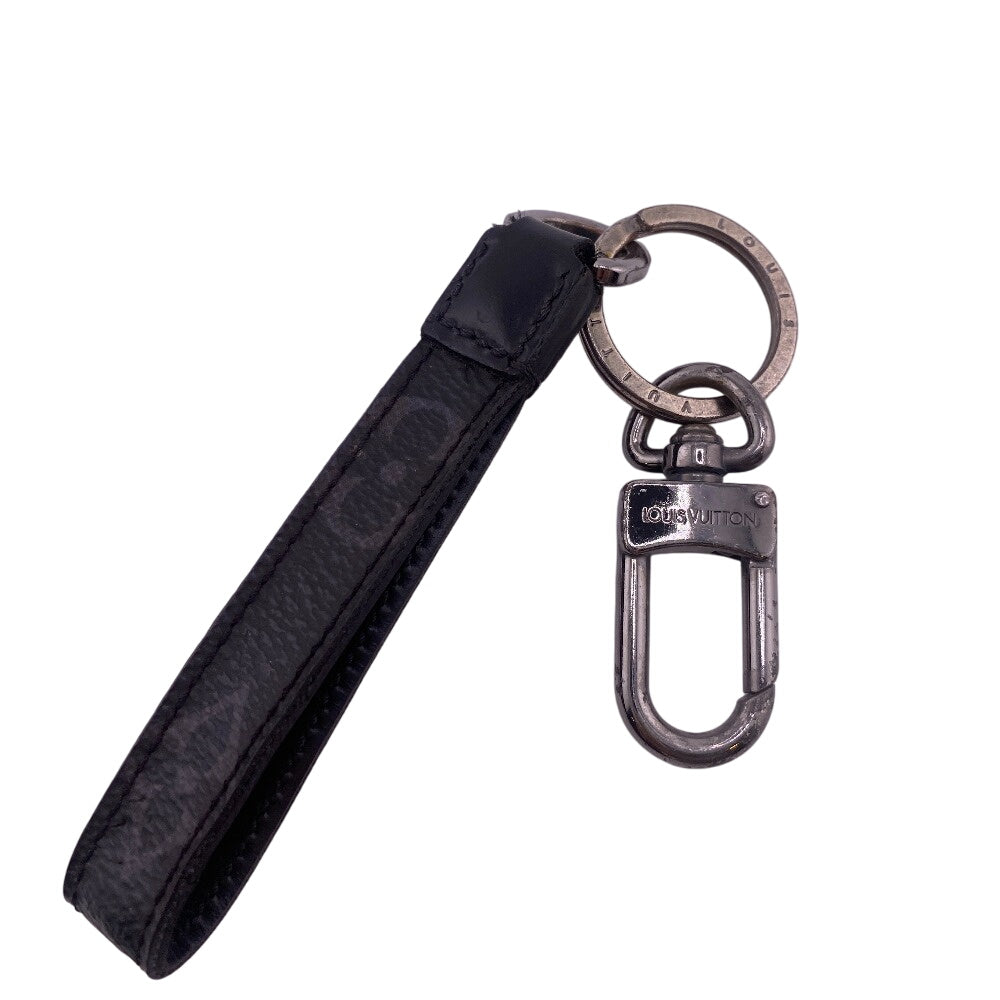 LOUIS VUITTON key ring M61950 Monogram Eclipse black Monogram Keychain Dragonne mens 10 x 1.5 cm