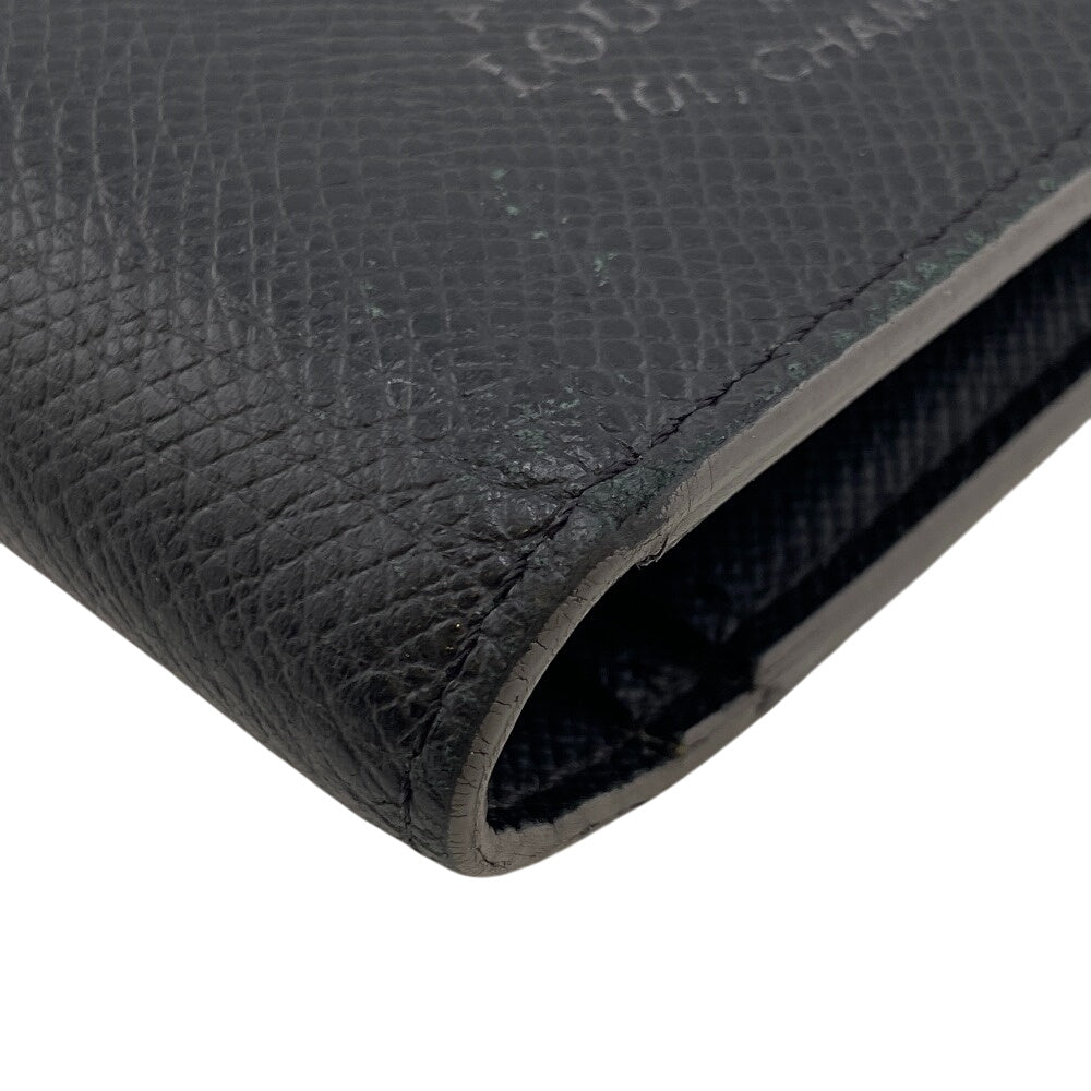 LOUIS VUITTON Long Wallet Purse M30385 leather black Bifold Walletlong wallet Taiga Portefeuille Plaza mens