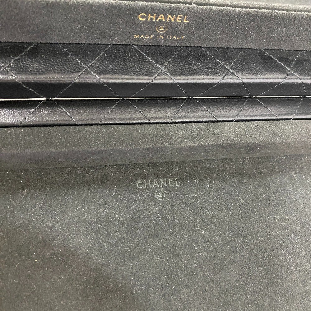 CHANEL Accessory case lambskin black Jewelry case Matrasse Women