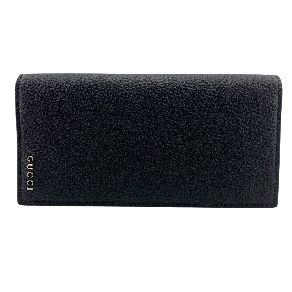 GUCCI Long Wallet Purse 795296 leather black mens