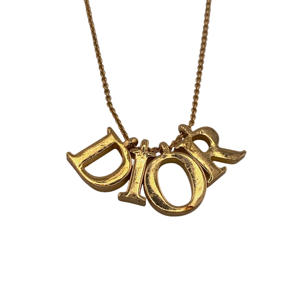 Christian Dior Necklace Gold Plated gold Dior logo Women