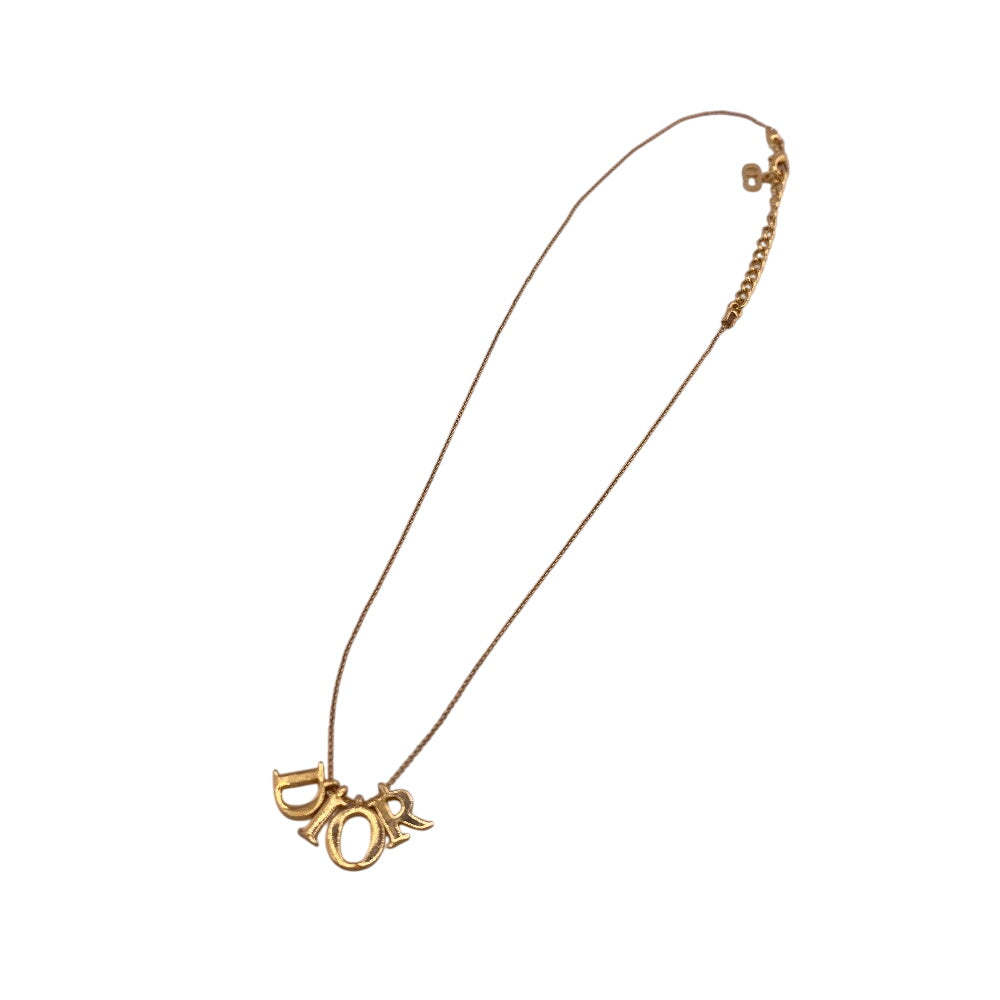 Christian Dior Necklace Gold Plated gold Dior logo Women