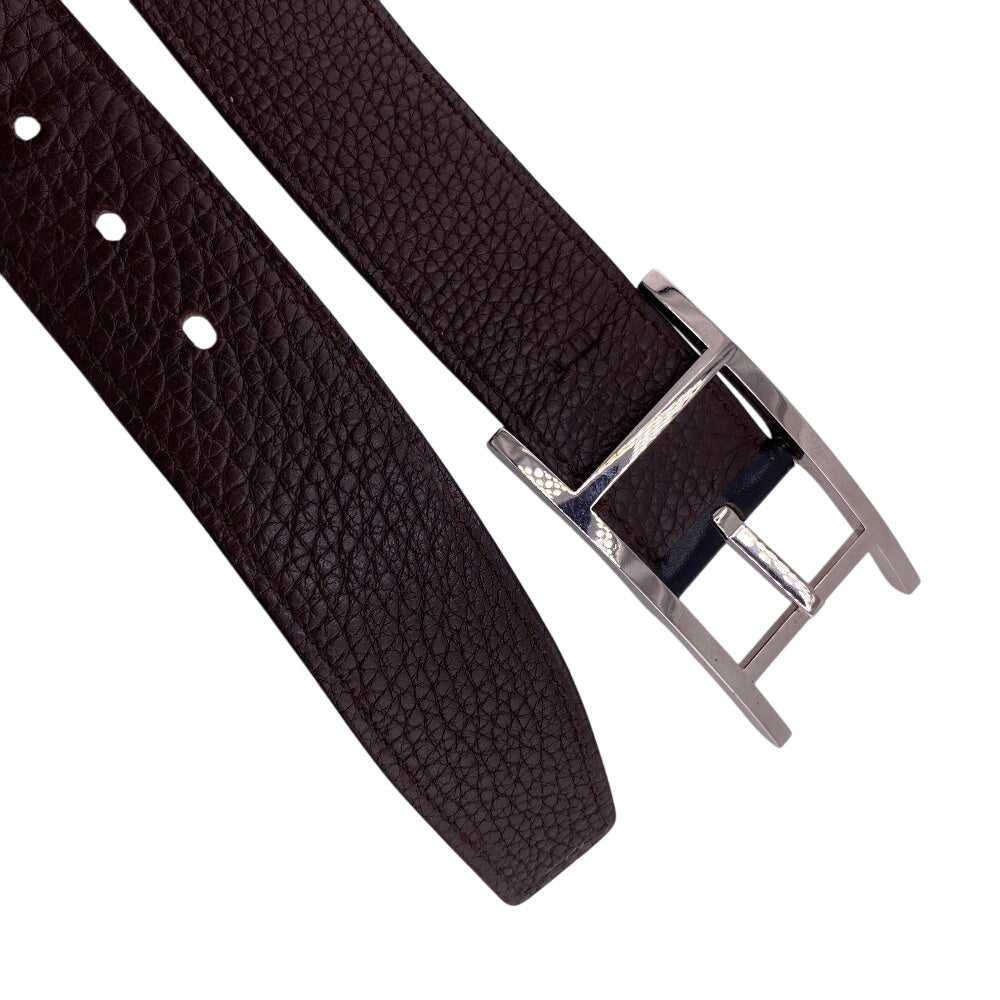 HERMES belt Leather, Metal Brown Easy mens 105