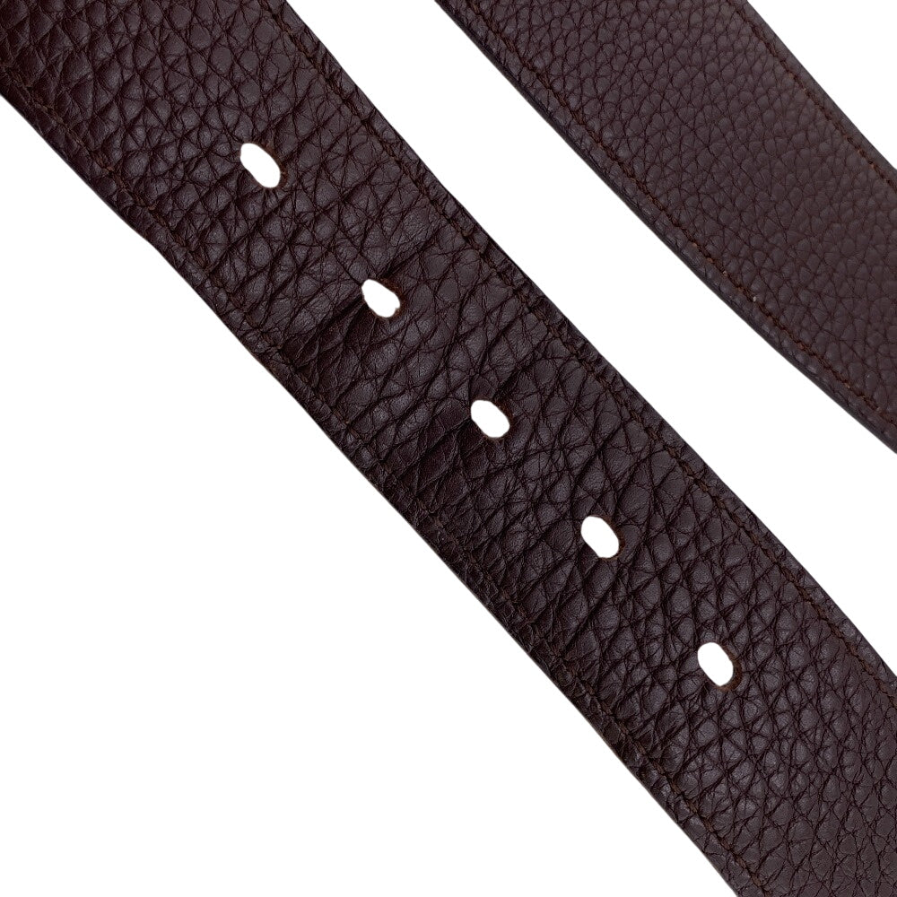 HERMES belt Leather, Metal Brown Easy mens 105