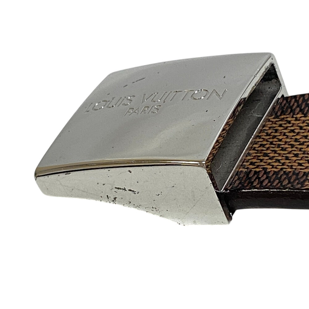 LOUIS VUITTON belt M6803 leather Brown Damier Sainteure Carre mens 85/34