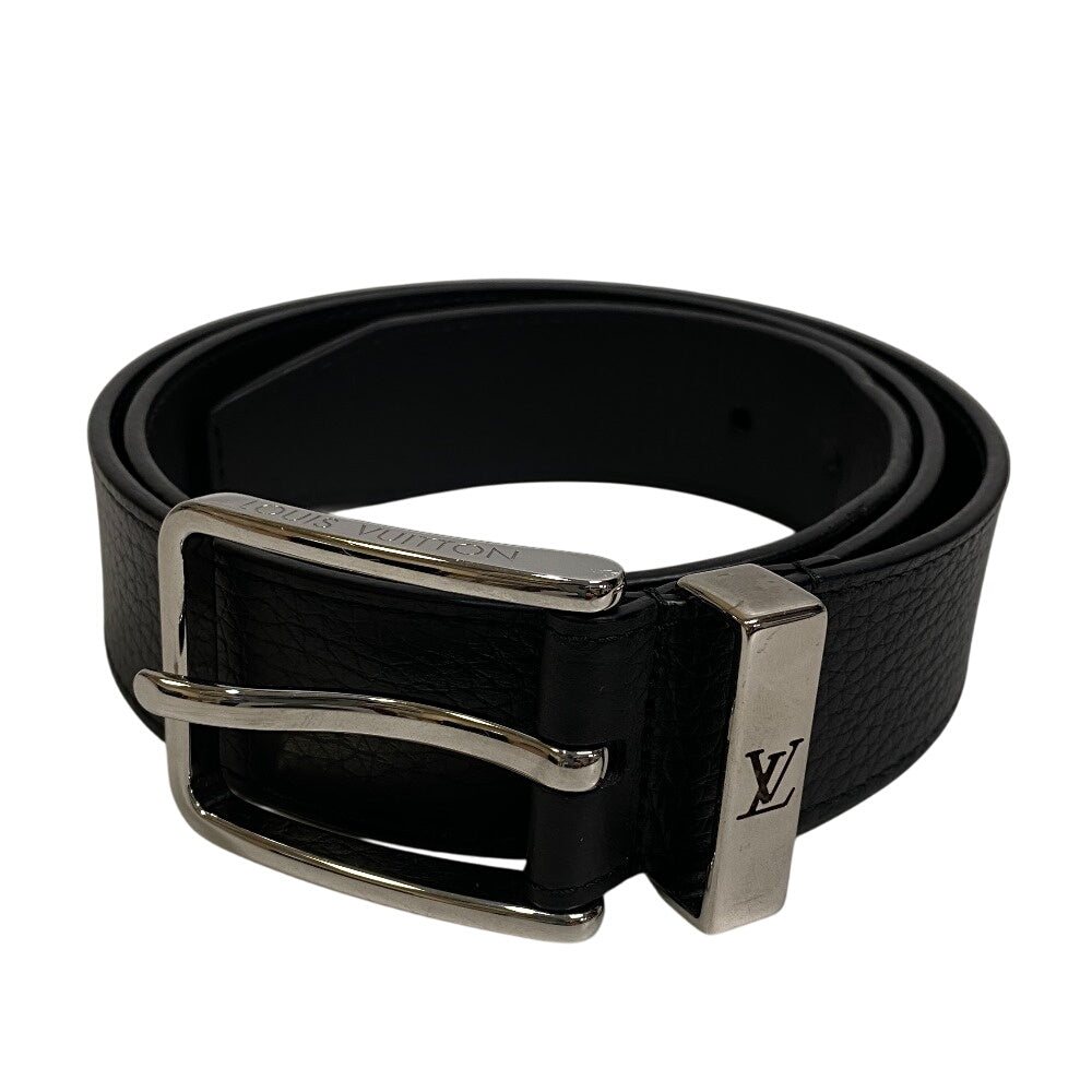 LOUIS VUITTON belt M8202U Taiga black Taiga Ponneuf 35MM mens JJ3293