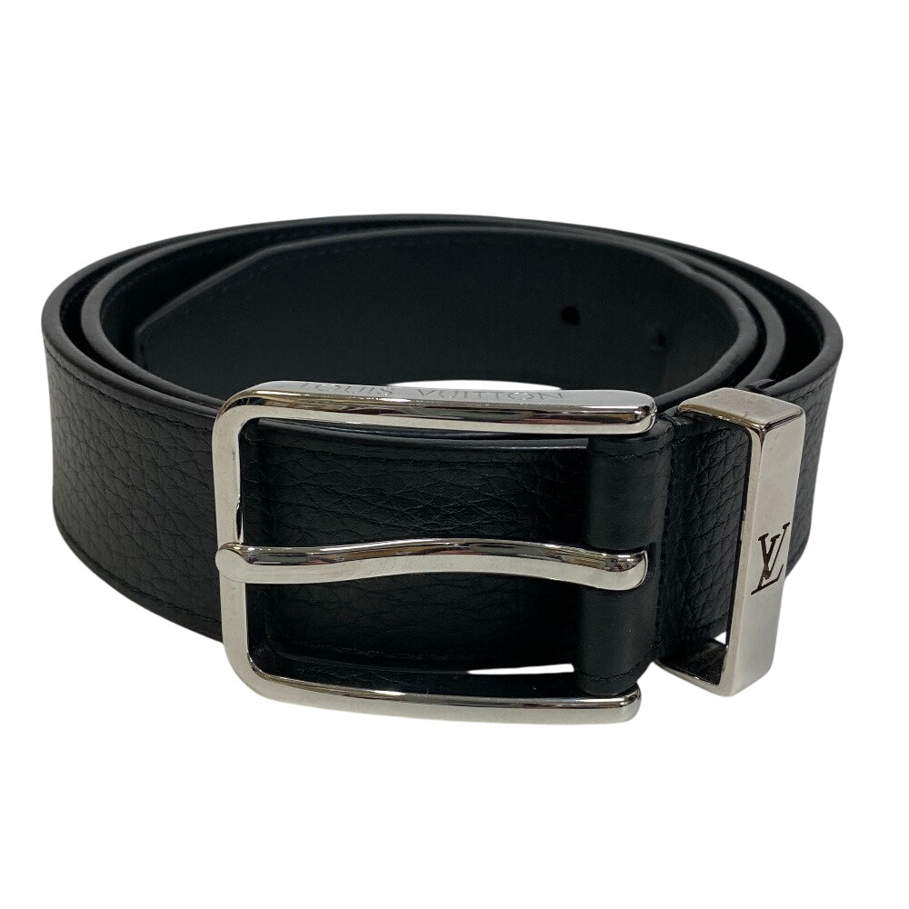 LOUIS VUITTON belt M8202U Taiga black Taiga Ponneuf 35MM mens JJ3293