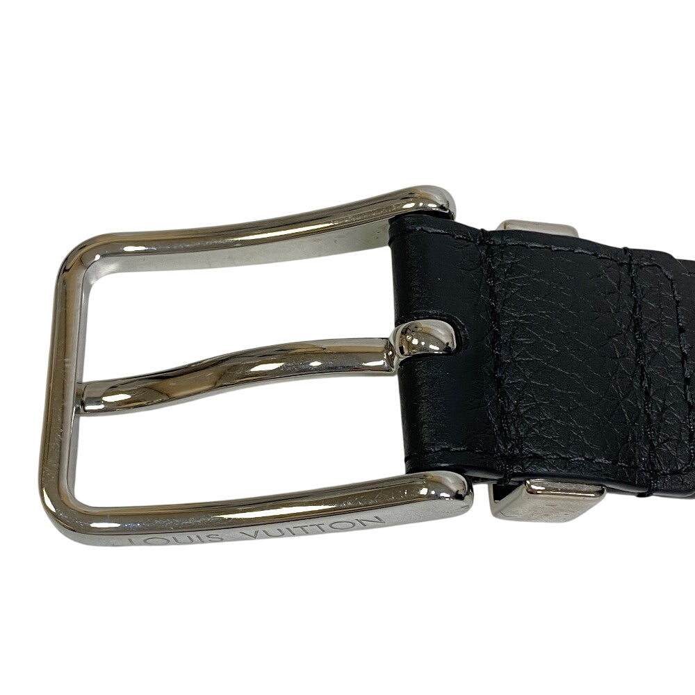 LOUIS VUITTON belt M8202U Taiga black Taiga Ponneuf 35MM mens JJ3293