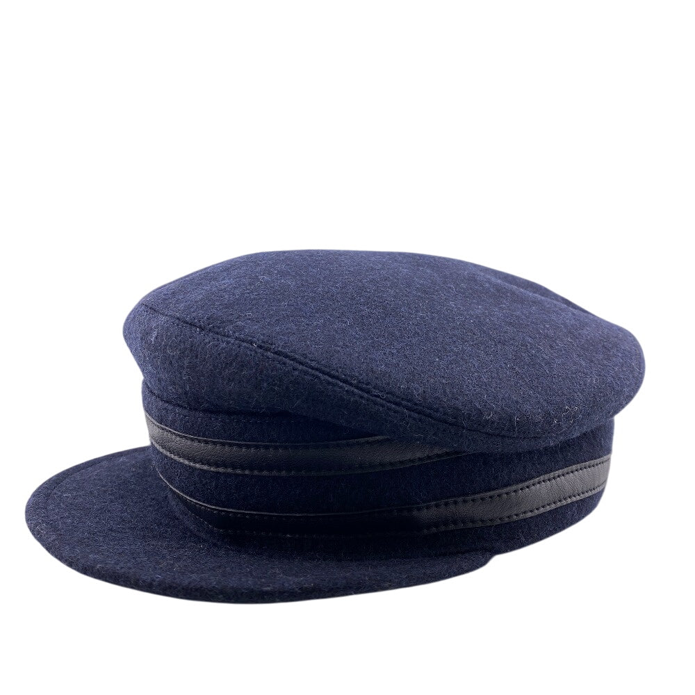 HERMES Casquette wool Navy Saint-Malo Newsboy Cap