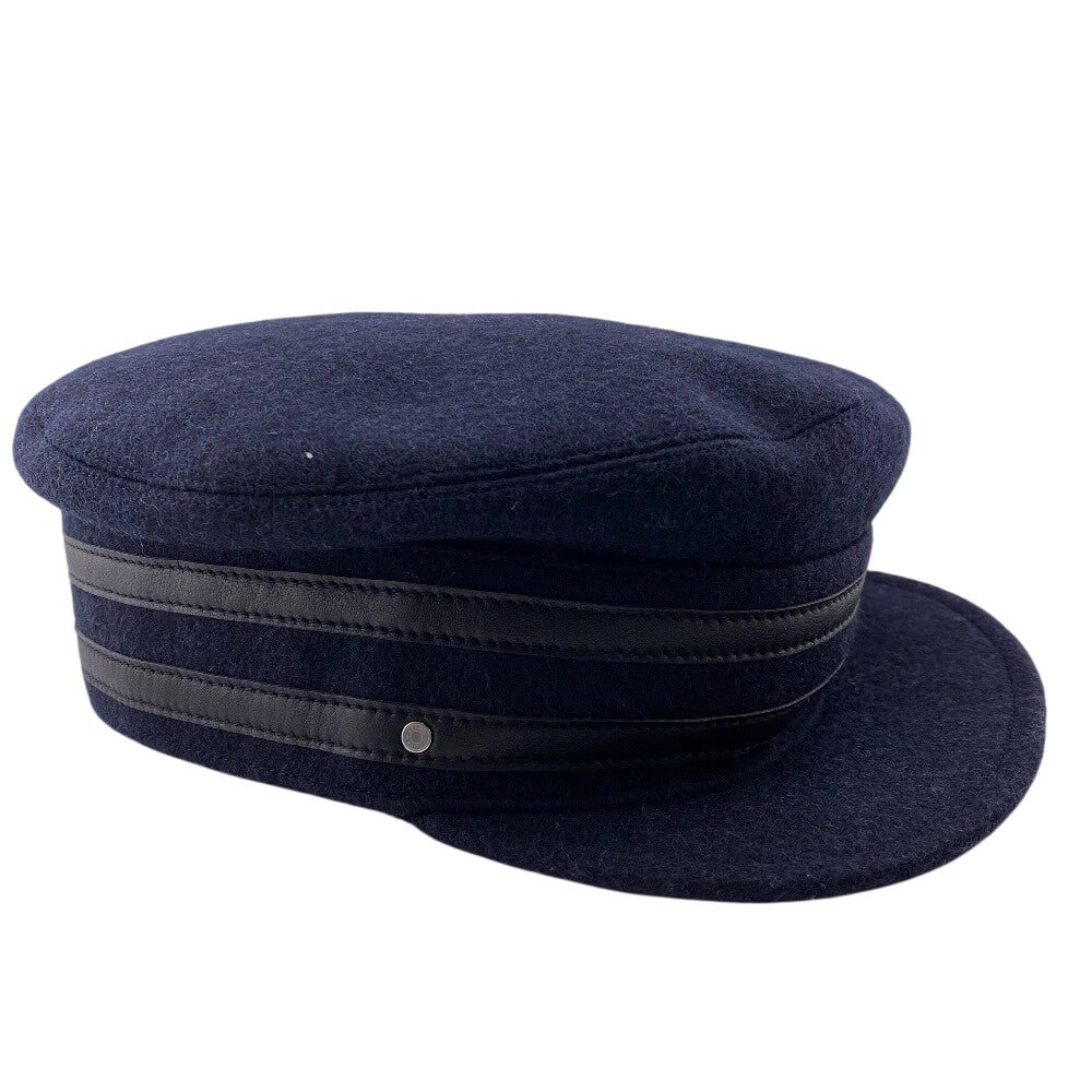 HERMES Casquette wool Navy Saint-Malo Newsboy Cap