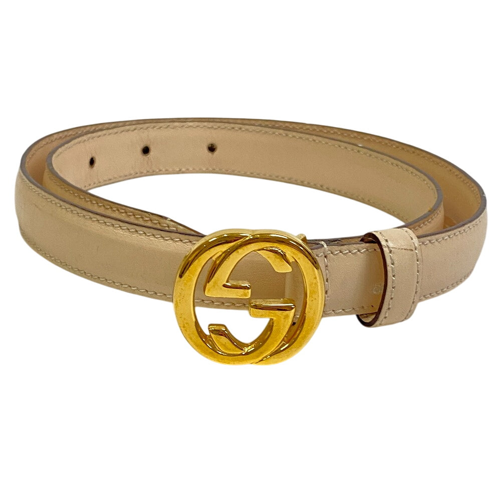 GUCCI belt 036ã»1046ã»0980 PVC, Leather beige 65/26
