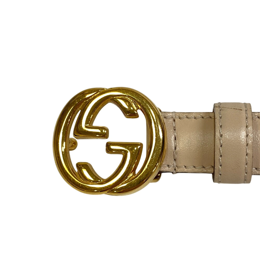 GUCCI belt 036ã»1046ã»0980 PVC, Leather beige 65/26