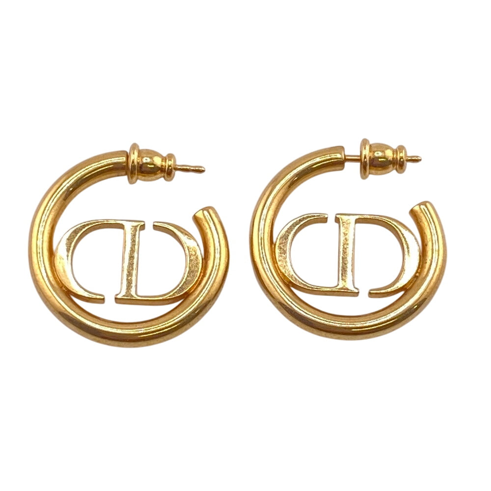 Dior Pierce Gold Plated gold CD Logo 30 Montaigne Women