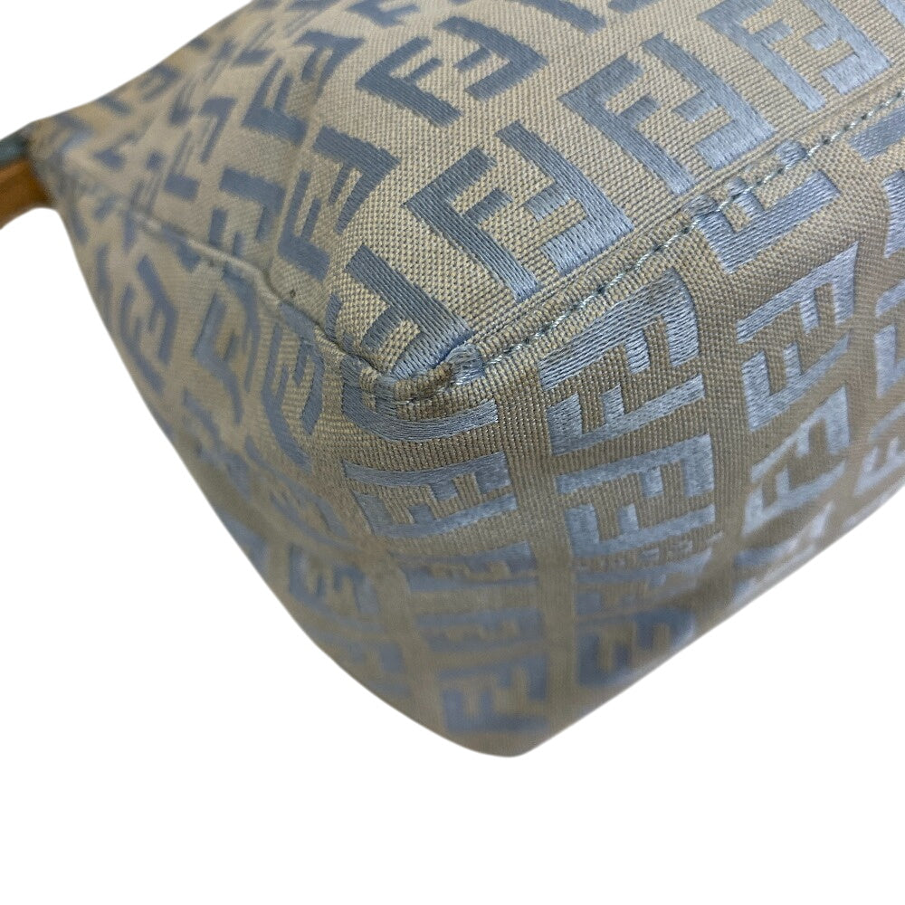 FENDI Handbag 8BR444 Canvas, Leather Blue type Accessory pouch Shoulder Bag one belt Zucchino Women
