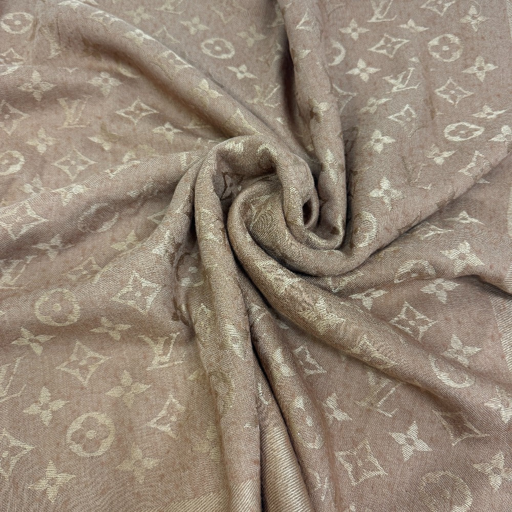LOUIS VUITTON scarf M71338 Wool, Silk Brown shawl Monogram Women
