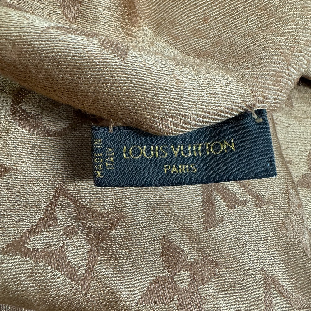 LOUIS VUITTON scarf M71338 Wool, Silk Brown shawl Monogram Women
