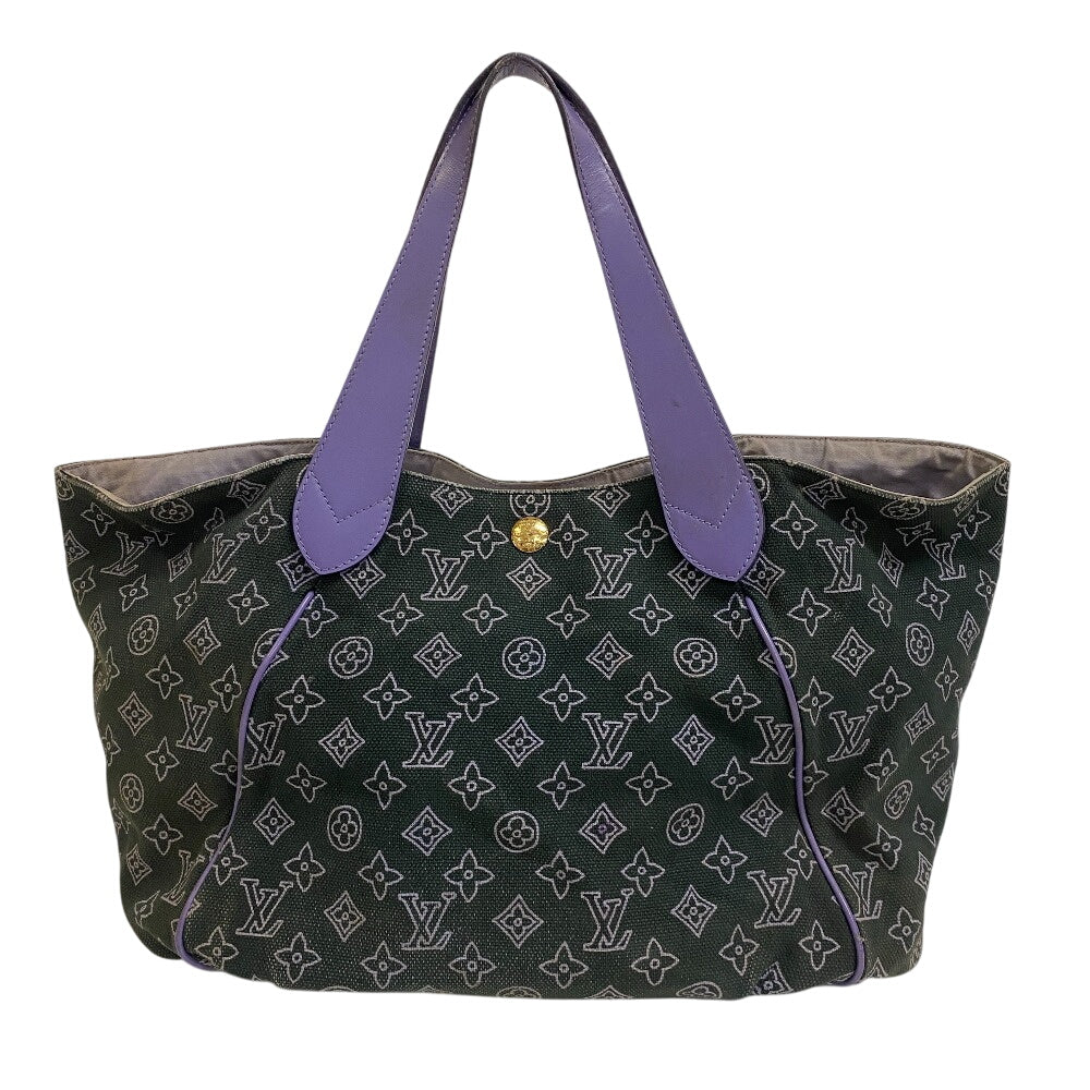 LOUIS VUITTON Tote Bag M95987 canvas purple Monogram beach line Hippo Ipanema GM