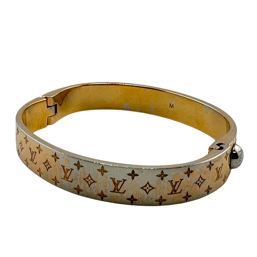 LOUIS VUITTON Bangle M00253 metal Pink gold Monogram Cuff nanogram Women(Unisex) M