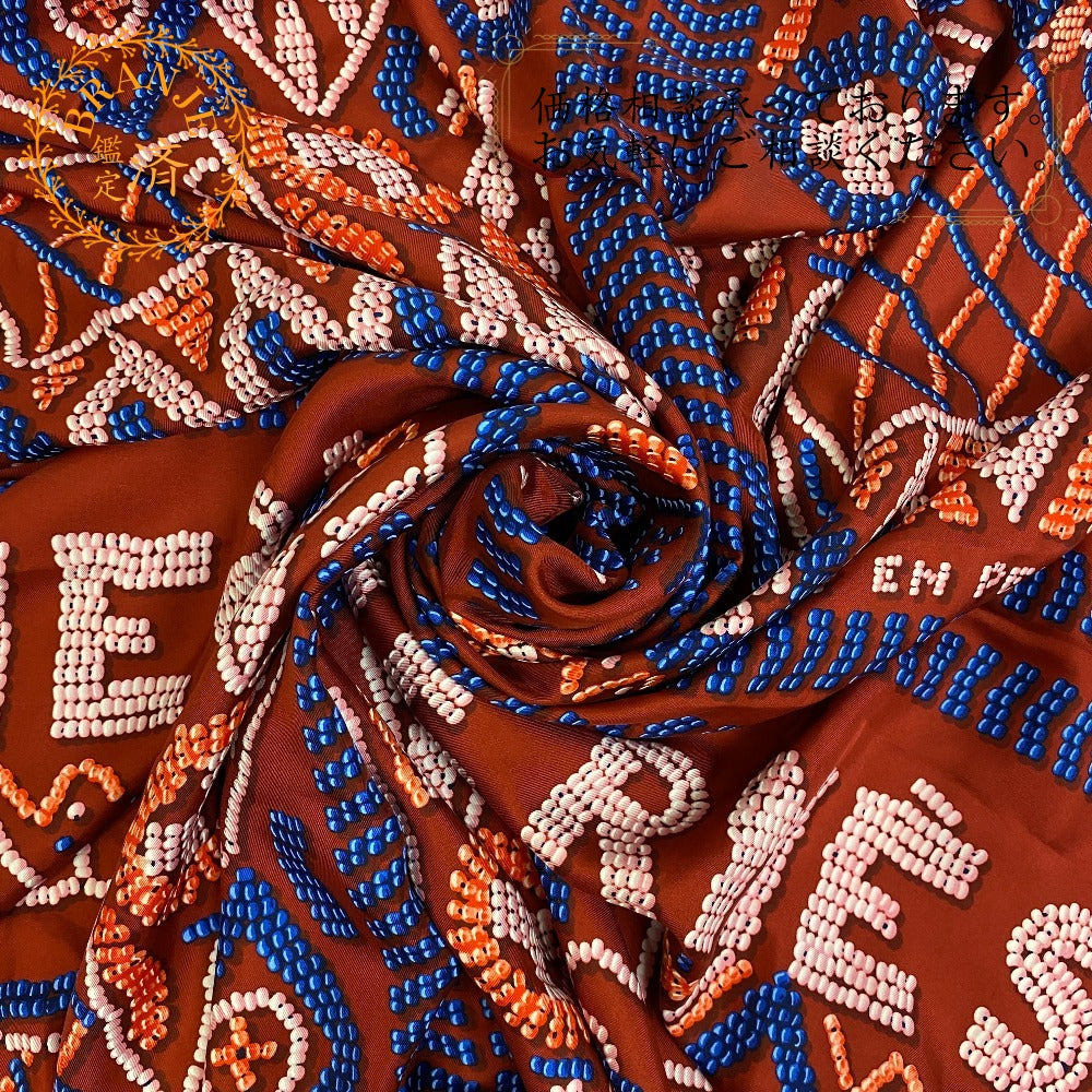 HERMES scarf silk Red KELLY EN PERLES Carre140 Women(Unisex)