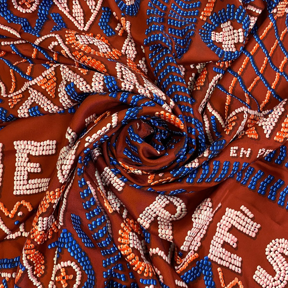 HERMES scarf silk Red KELLY EN PERLES Carre140 Women(Unisex)