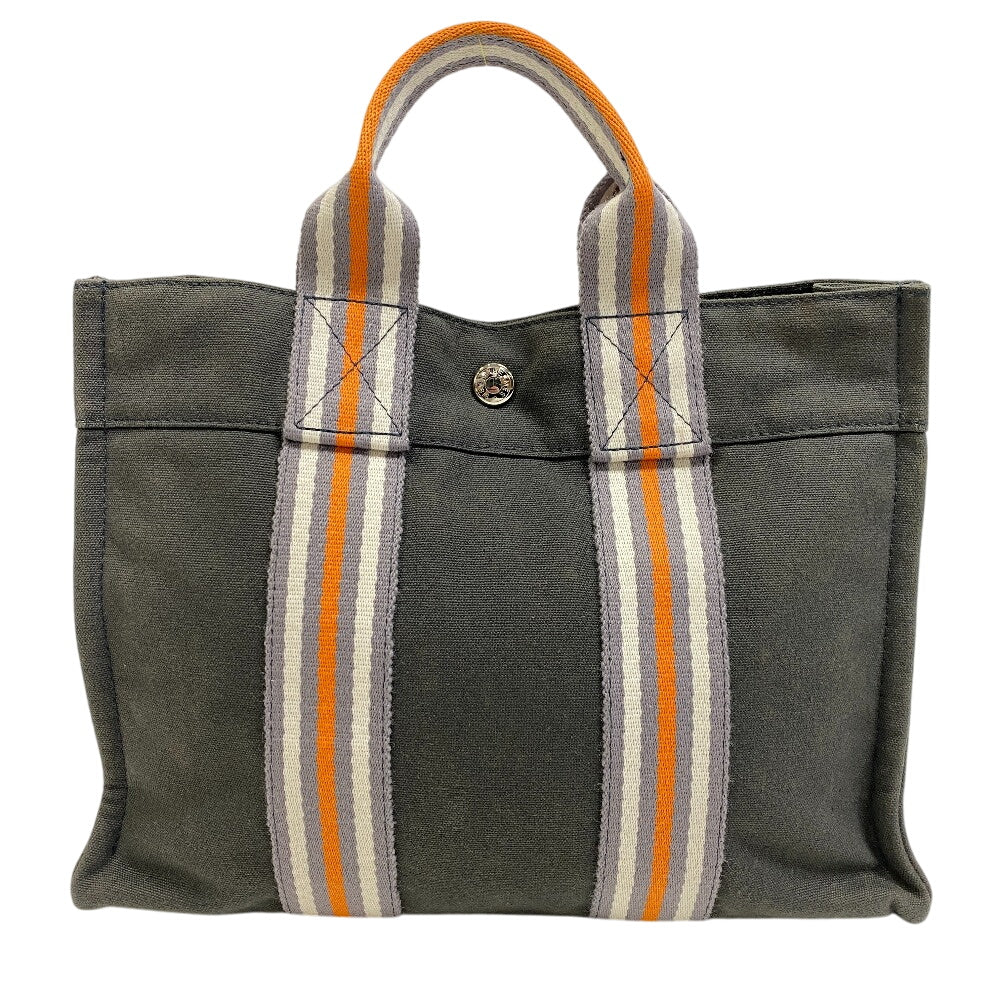 HERMES Tote Bag canvas khaki Ginza limited Fool ToePM Women