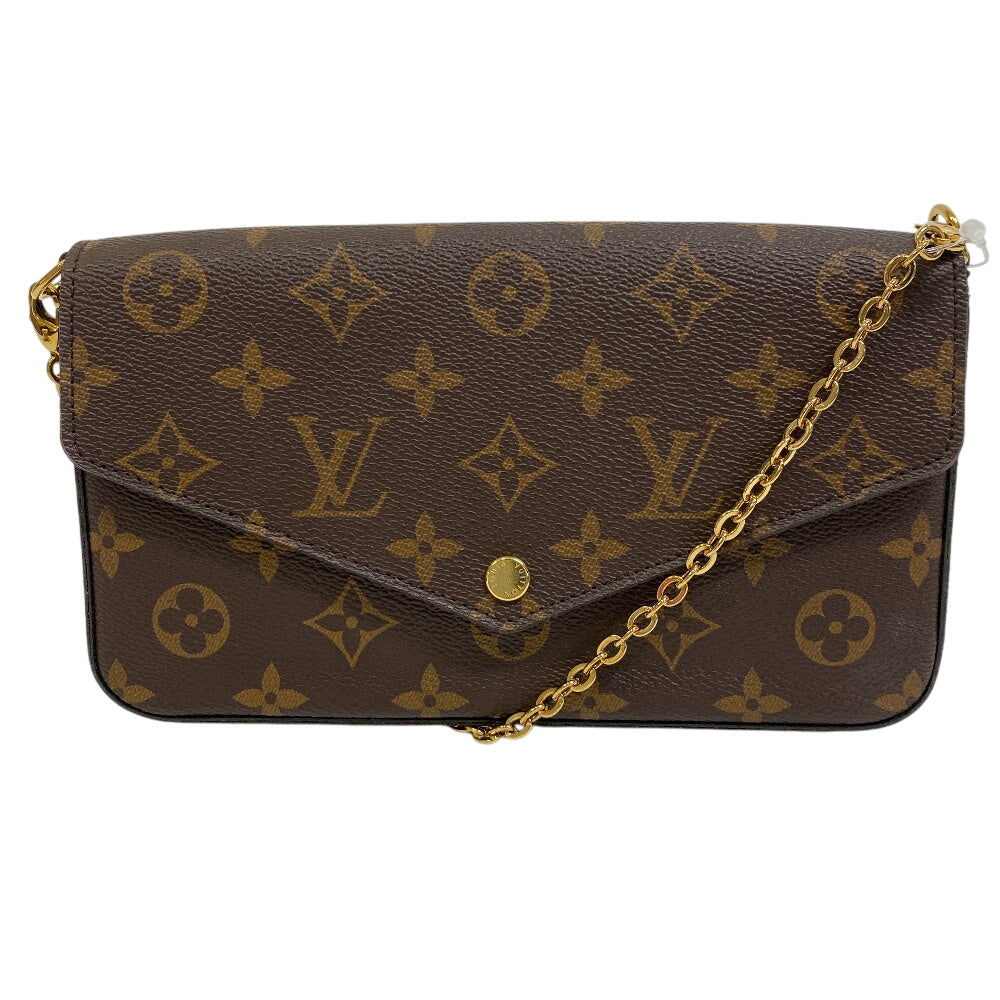 LOUIS VUITTON Pochette M81896 leather black Monogram Pochette Felice