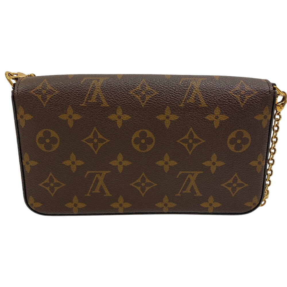 LOUIS VUITTON Pochette M81896 leather black Monogram Pochette Felice