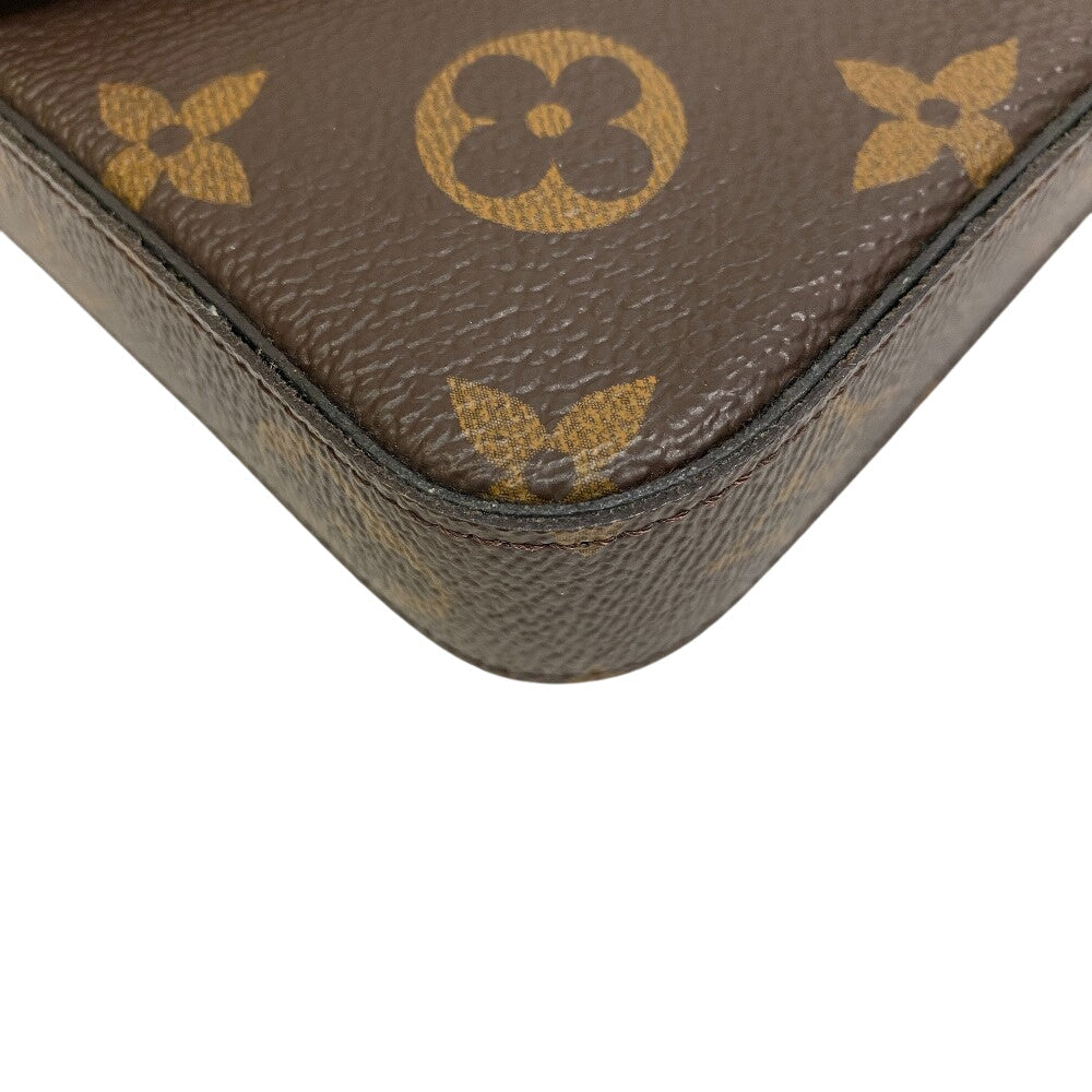 LOUIS VUITTON Pochette M81896 leather black Monogram Pochette Felice