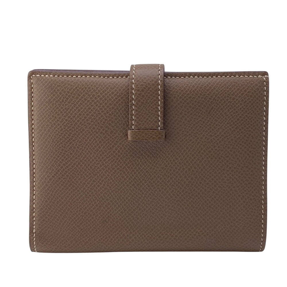 HERMES Bifold Wallet leather Etope BEAN Compact