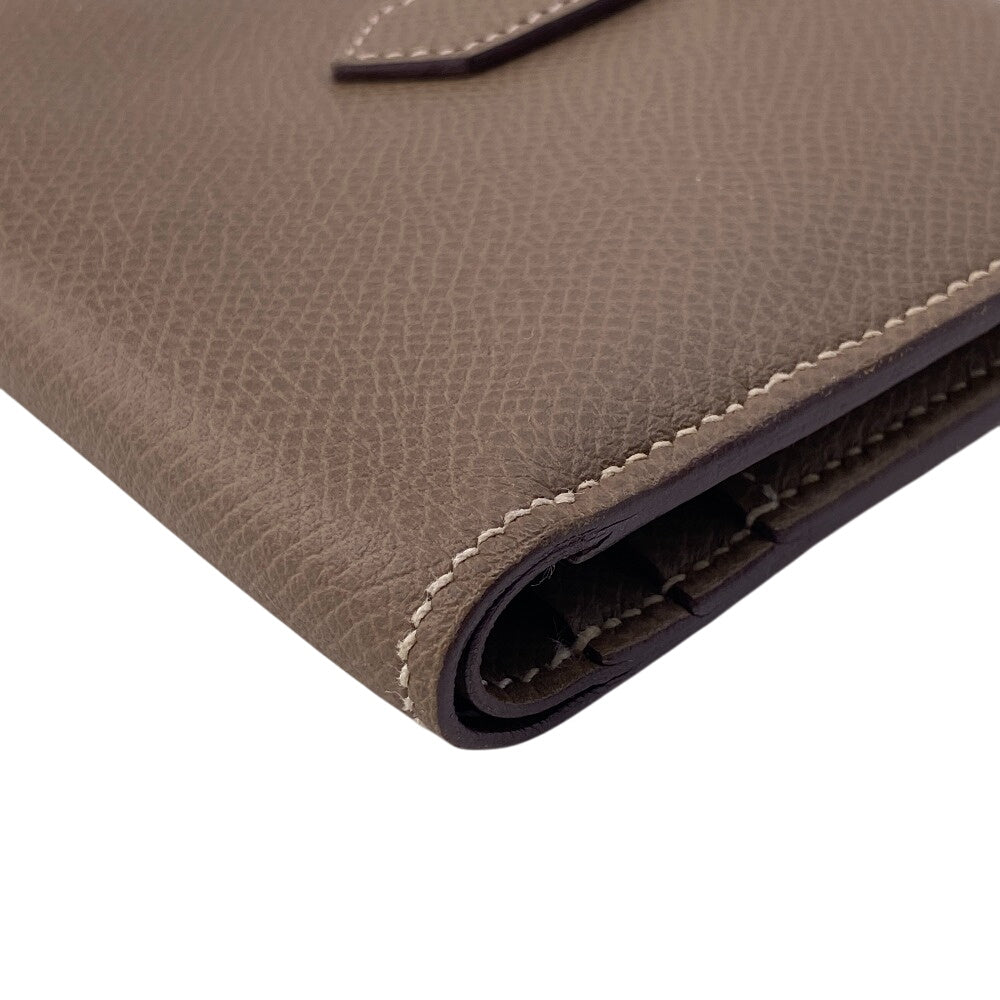 HERMES Bifold Wallet leather Etope BEAN Compact