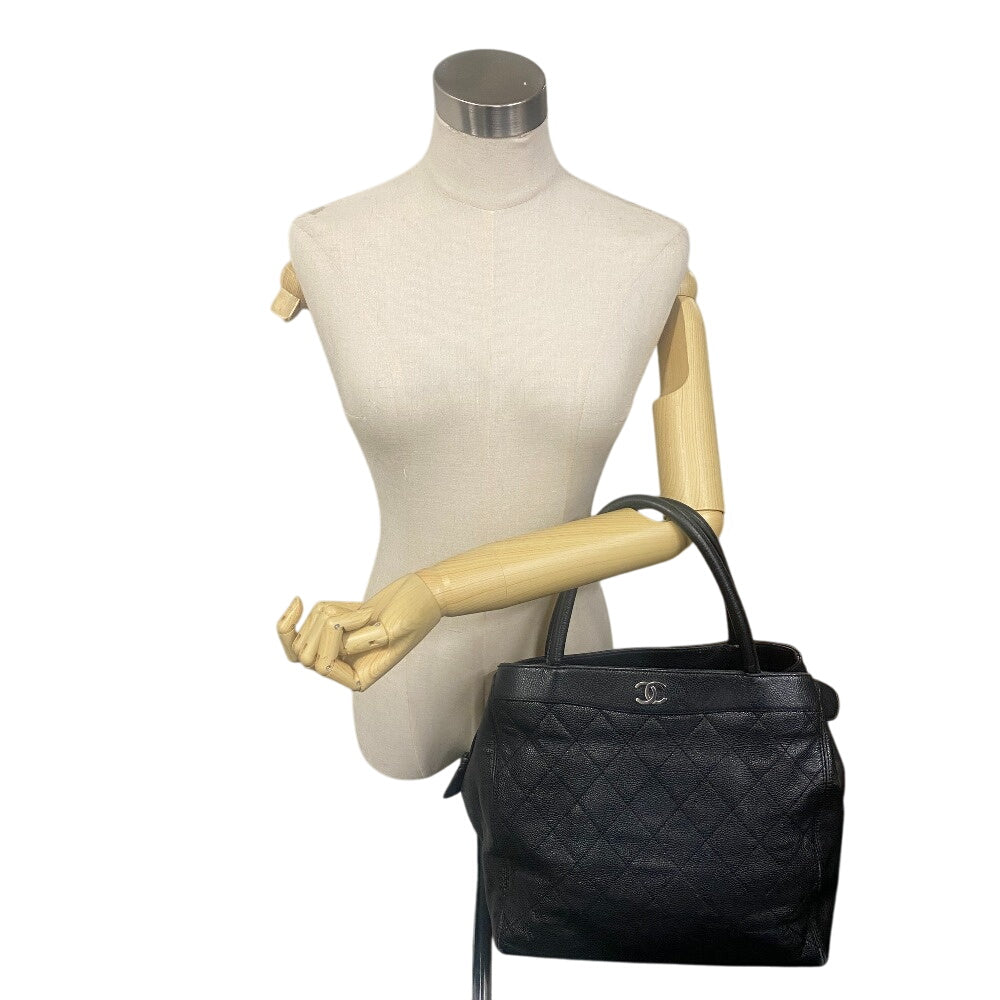 CHANEL Handbag Caviar skin black Handbag Matrasse Women