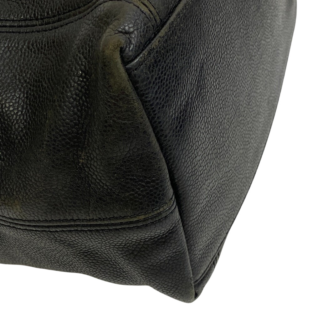 CHANEL Tote Bag Caviar skin black COCO Mark Women