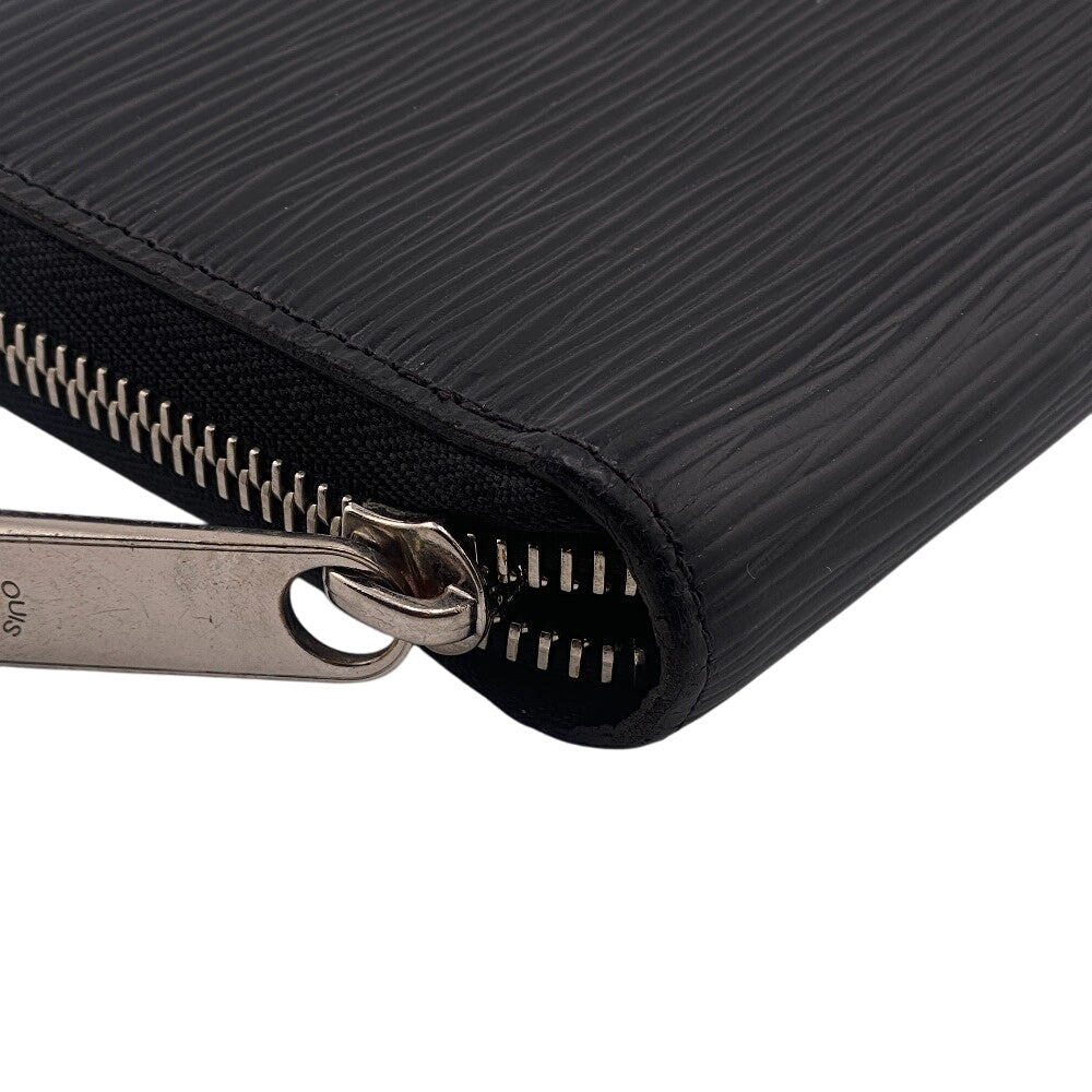 LOUIS VUITTON Long Wallet Purse M61857 leather black Zip Around Epi Zippy wallet mens(Unisex)