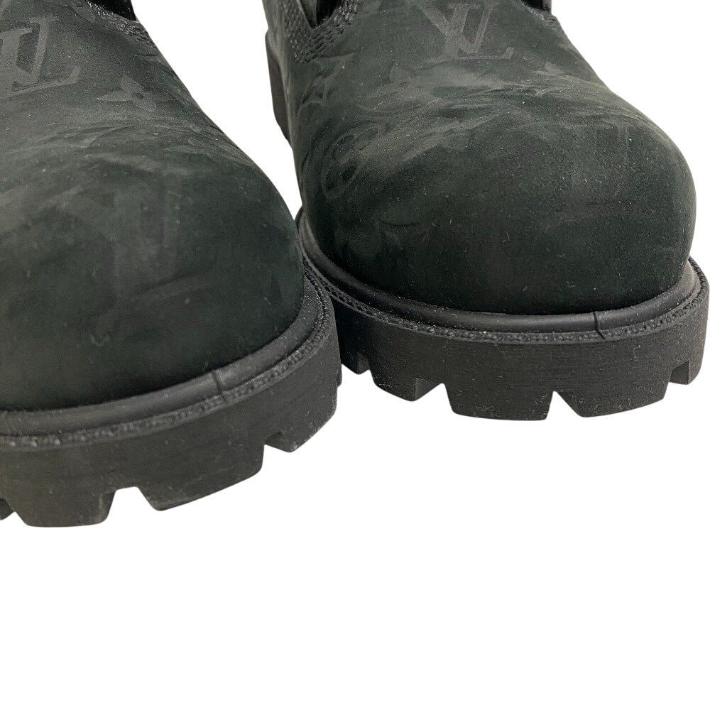 LOUIS VUITTON boots Nubuck, Leather black LOUIS VUITTON x Timberland ankle boots Monogram mens 8 1/2
