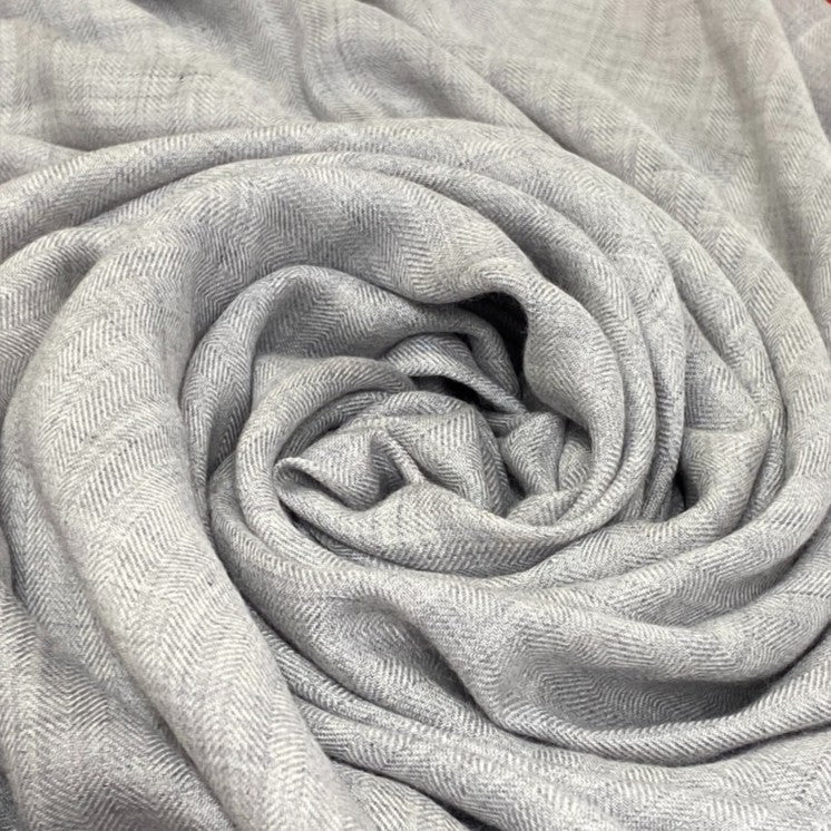 HERMES scarf Cashmere Pashmina , Silk gray LISTE EN CHAINES Carre140 Women