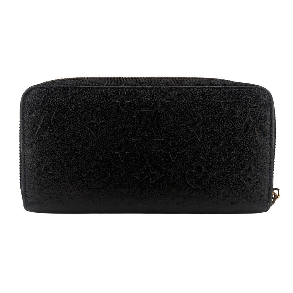 LOUIS VUITTON Long Wallet Purse M61864 leather black Zip Around Monogram Ann Platt Zippy wallet mens(Unisex)