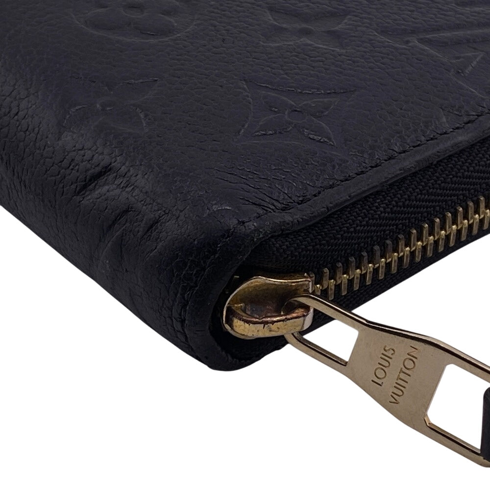 LOUIS VUITTON Long Wallet Purse M61864 leather black Zip Around Monogram Ann Platt Zippy wallet mens(Unisex)