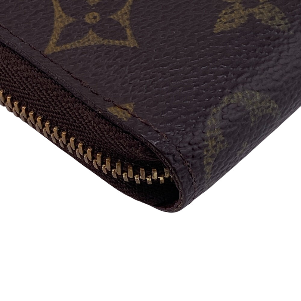 LOUIS VUITTON Coin case M60067 leather Brown Round zip Monogram Zip around purse Women