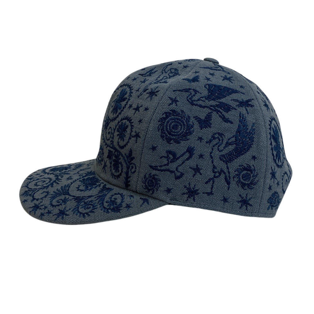HERMES cap Linen, polyester blue Serie Blue Jean Attracted by the charm of Orpheus 59