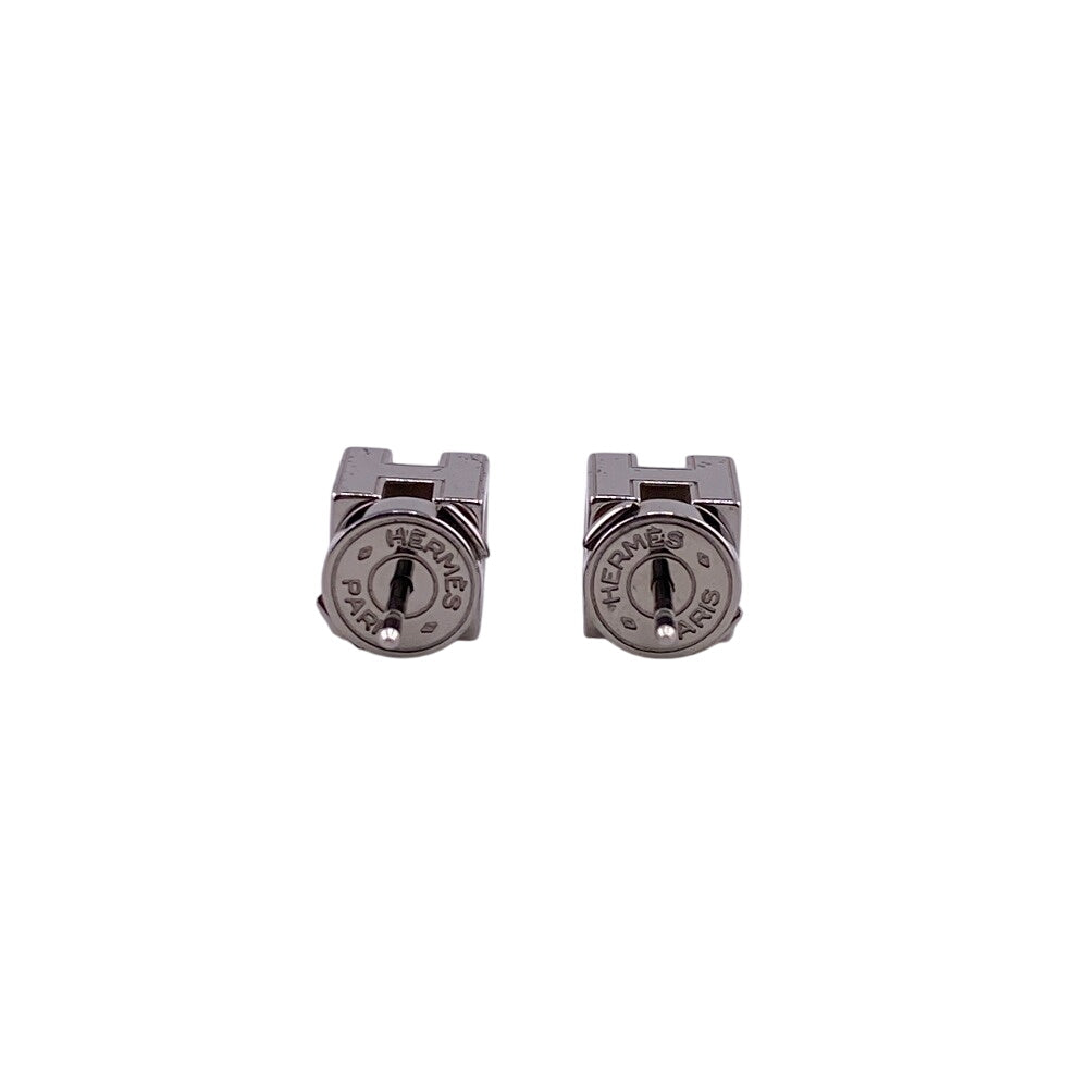 HERMES Pierce Gold Plated black H cube Cardue Ash