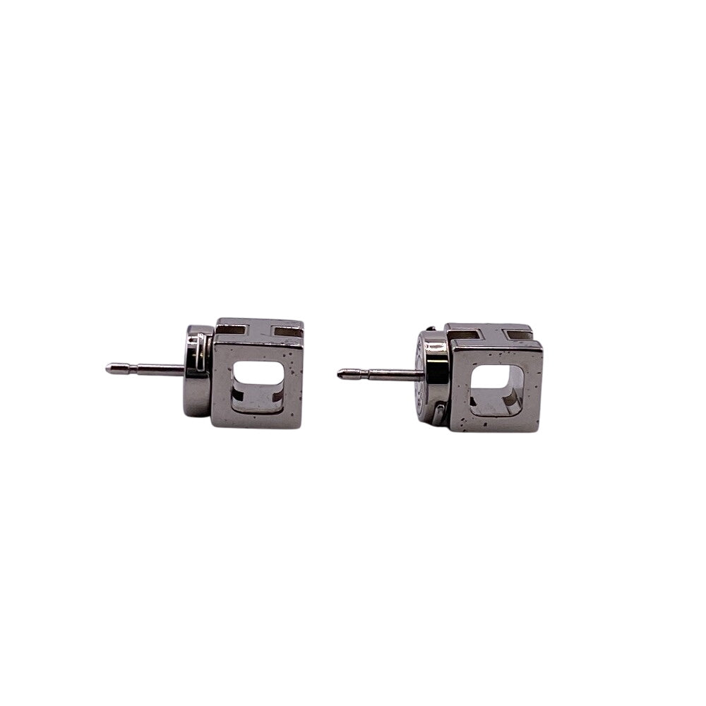 HERMES Pierce Gold Plated black H cube Cardue Ash