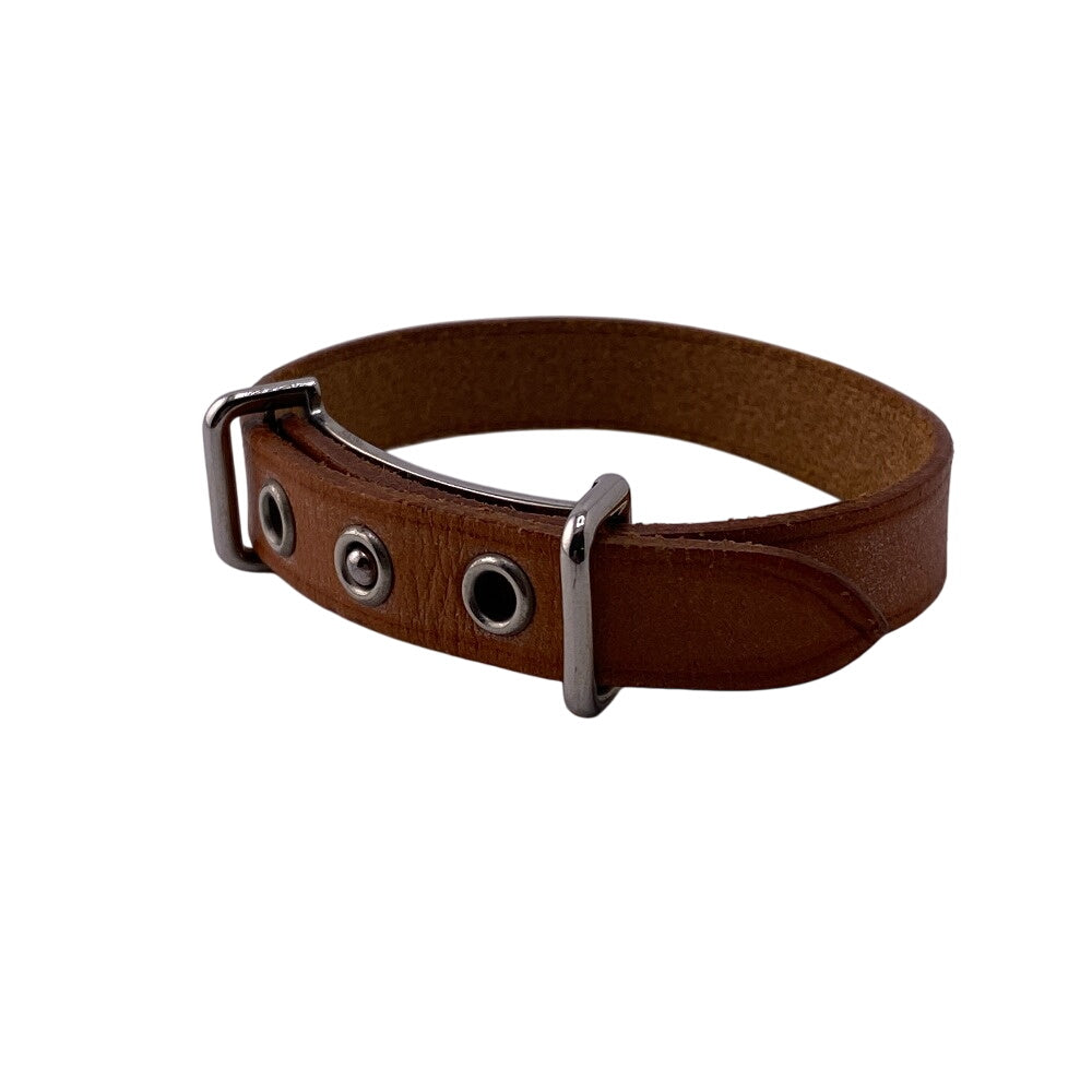 HERMES Bangle leather Brown bracelet Appi 2 Women