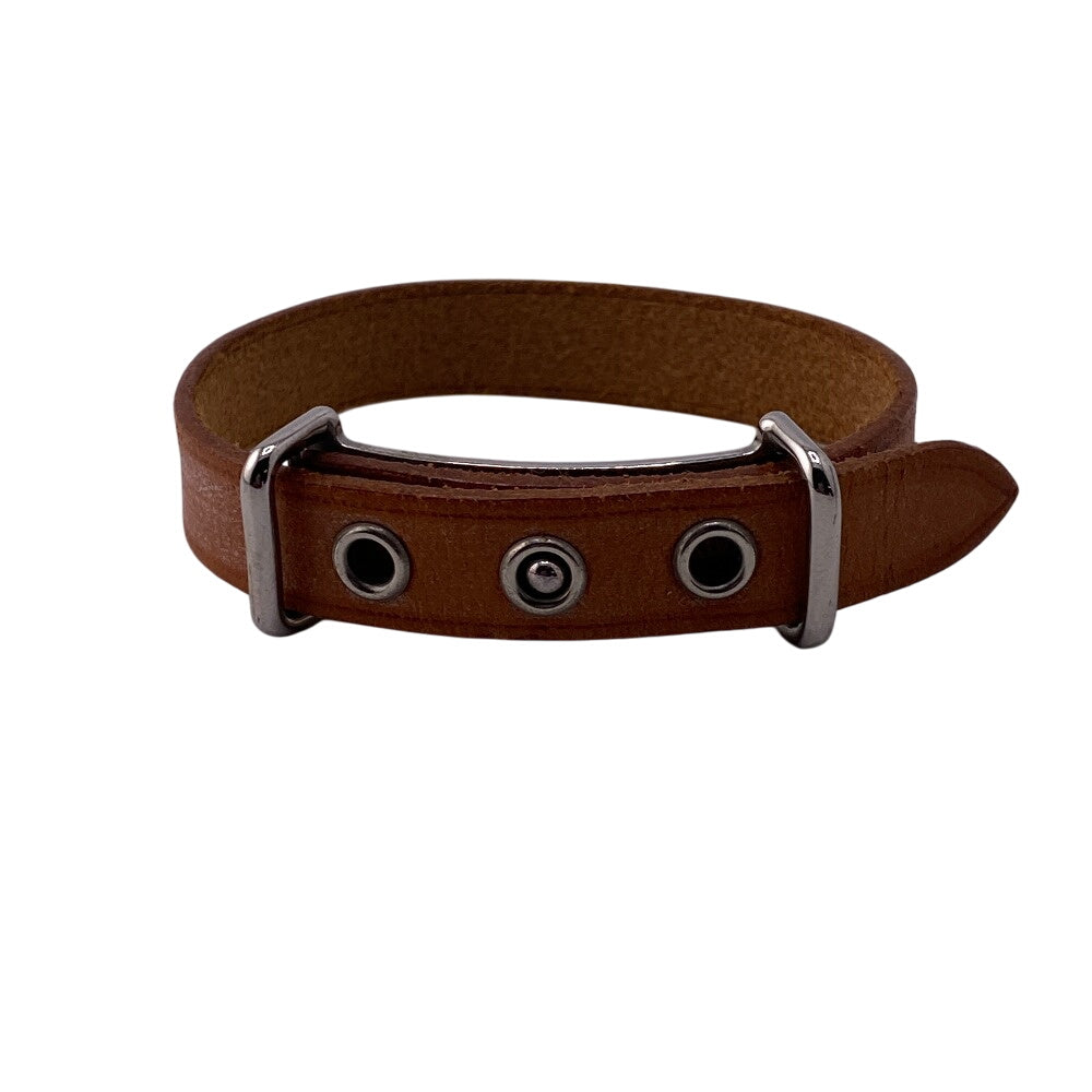 HERMES Bangle leather Brown bracelet Appi 2 Women