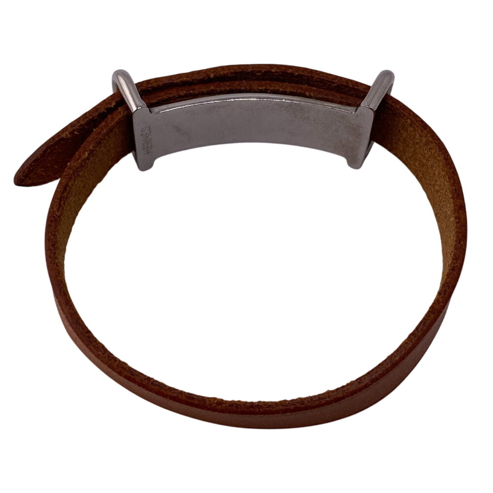 HERMES Bangle leather Brown bracelet Appi 2 Women