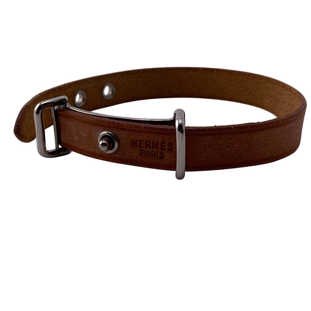 HERMES Bangle leather Brown bracelet Appi 2 Women